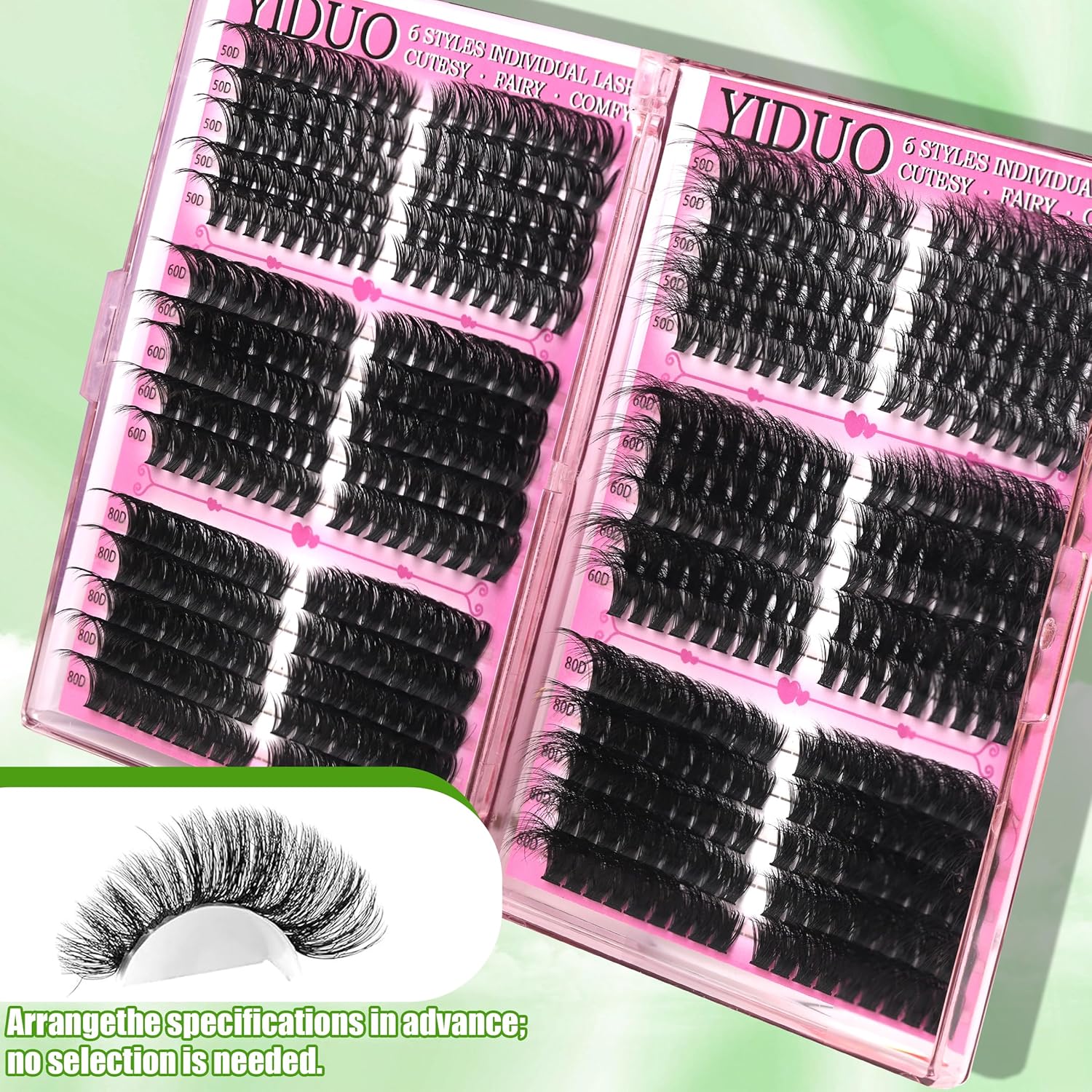 6 Box Mix Lashes Clusters Kit Gift Packs 1686Pcs with 2X Bond&Seal Volume Mega/Bottom Soft Extension False Eyelash D Curl Wispy Natural DIY Individual Fake Eyelashes for Beginners Bulk Pack