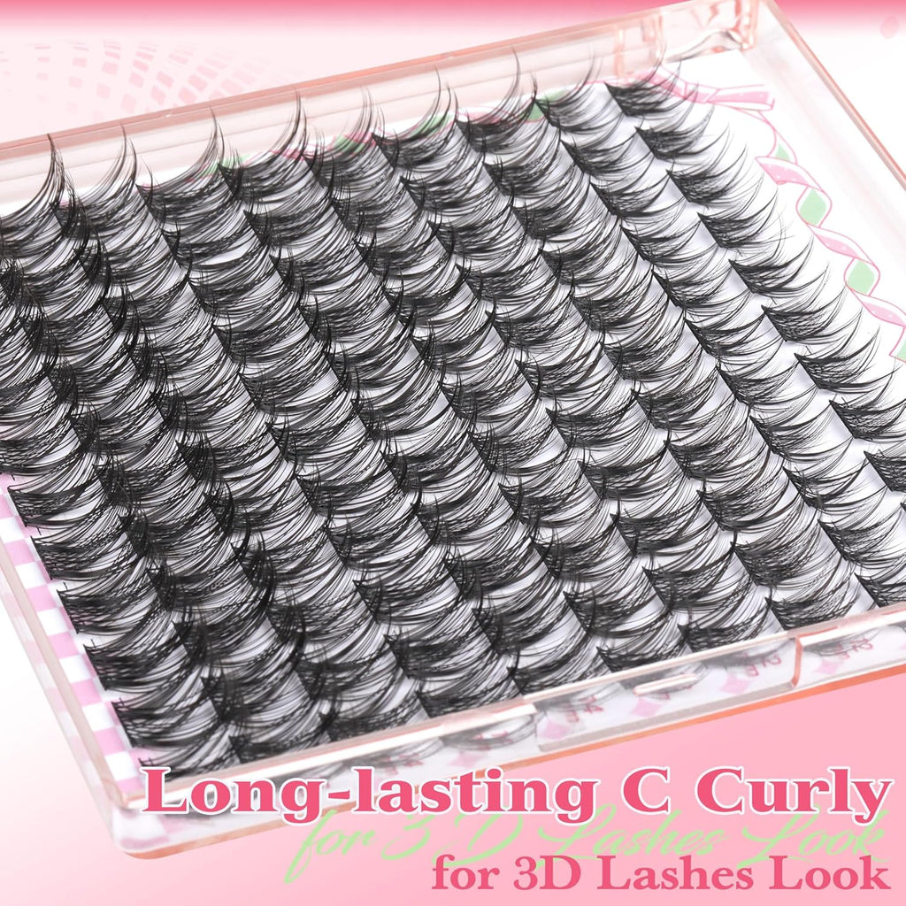 Lash Clusters Natural Lash Extension Wispy Eyelash Clusters C-curly DIY Eyelash Extension 10-16MM Individual Lashes Cluster Eyelash Extension by Newcally