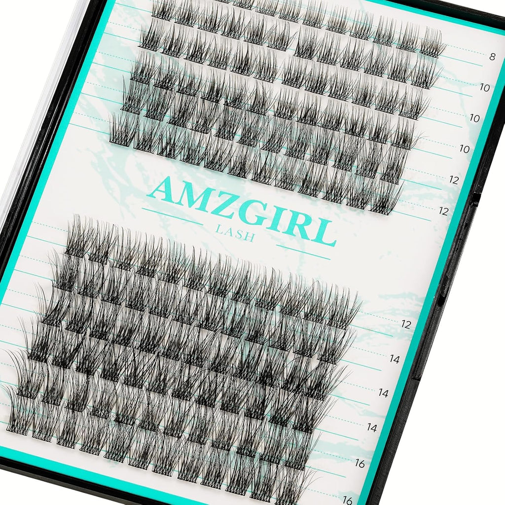 Lash Clusters Wispy 144PCS Eyelash Extension Cluster Lashes Individual Lashes DIY Lash Extension Natural Look Cluster Eyelash Extensions False Eyelashes at Home for Beginners(Daybreak,D-Mix8-16mm)