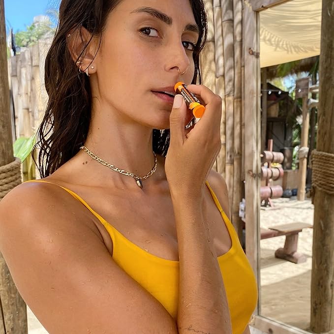 Panama Jack Sunscreen Lip Balm - SPF 45, Broad Spectrum UVA-UVB Sunscreen Protection, Prevents & Soothes Dry, Chapped Lips, Dreamsicle, Pack of 7