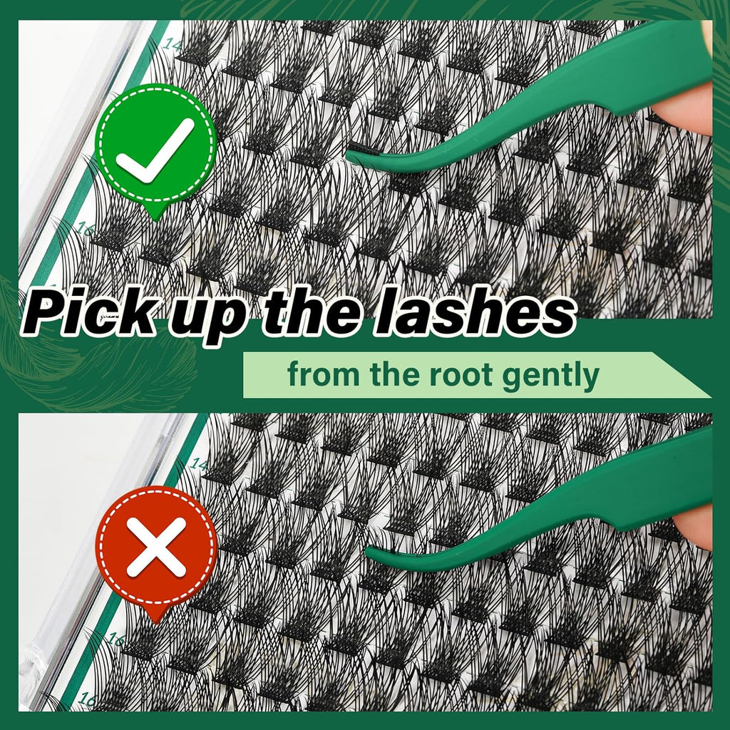 Lash Clusters 144pcs Eyelash Clusters D Curl 8-18MIX Individual Lashes KEYYOU Air Touch Cluster Lashes Super Lightweight Soft Wispy Comfortable Easy DIY at Home(Air02-D-8-18MIX)