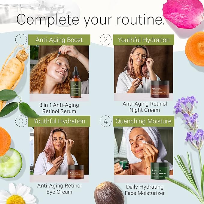 Tree To Tub Hydrating Face Moisturize and Face Serum for Face & Wrinkles - Water-Based Hyaluronic Acid, Vitamin C & E, Organic Aloe, Green Tea, Natural Ginseng and Hydrating Facial Serum for Dry & Sen